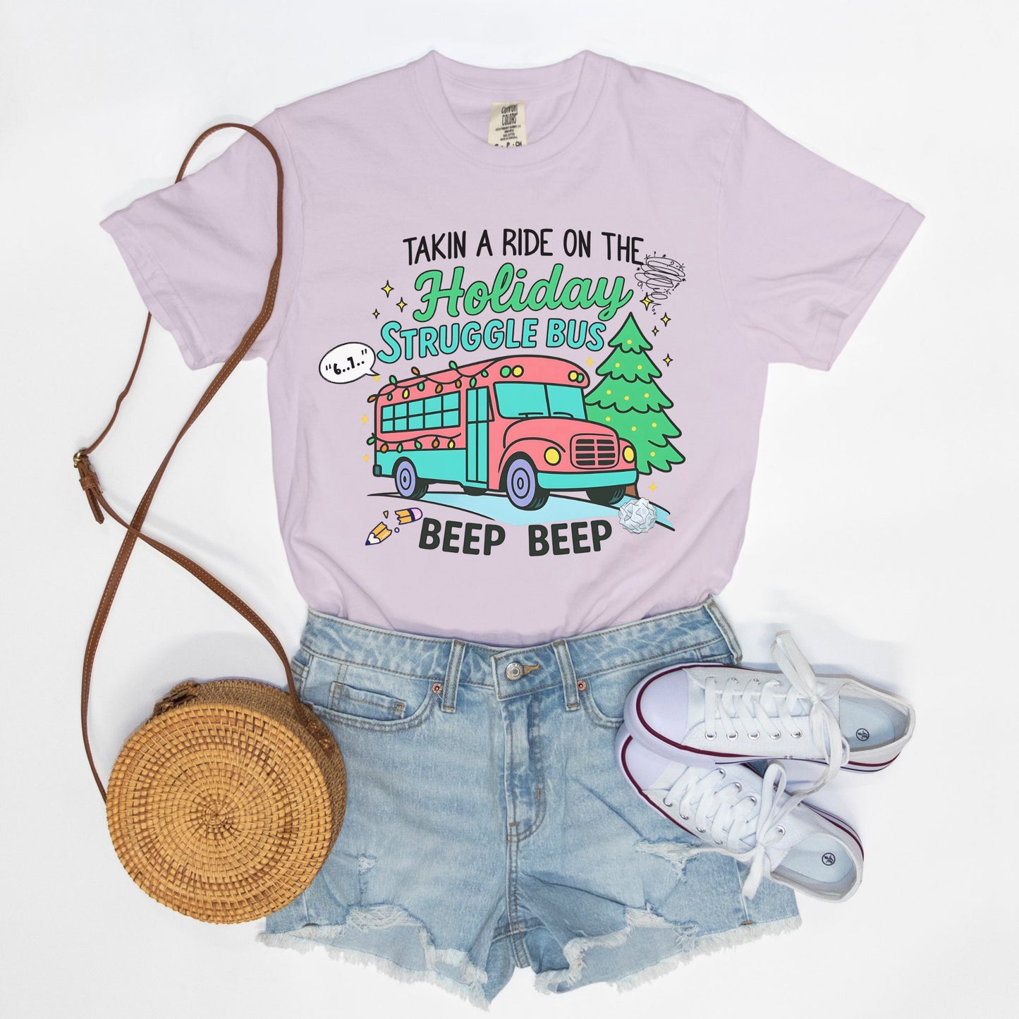 Taking a Ride on the Holiday Struggle Bus Tee