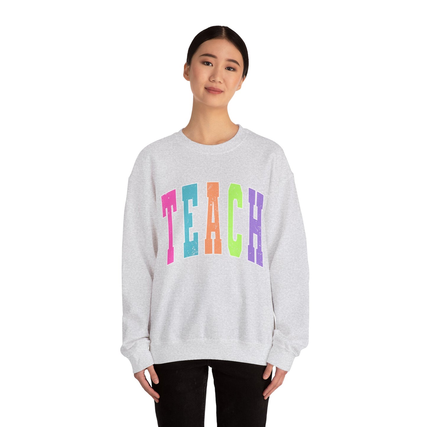 Neon Varsity Teach Sweatshirt