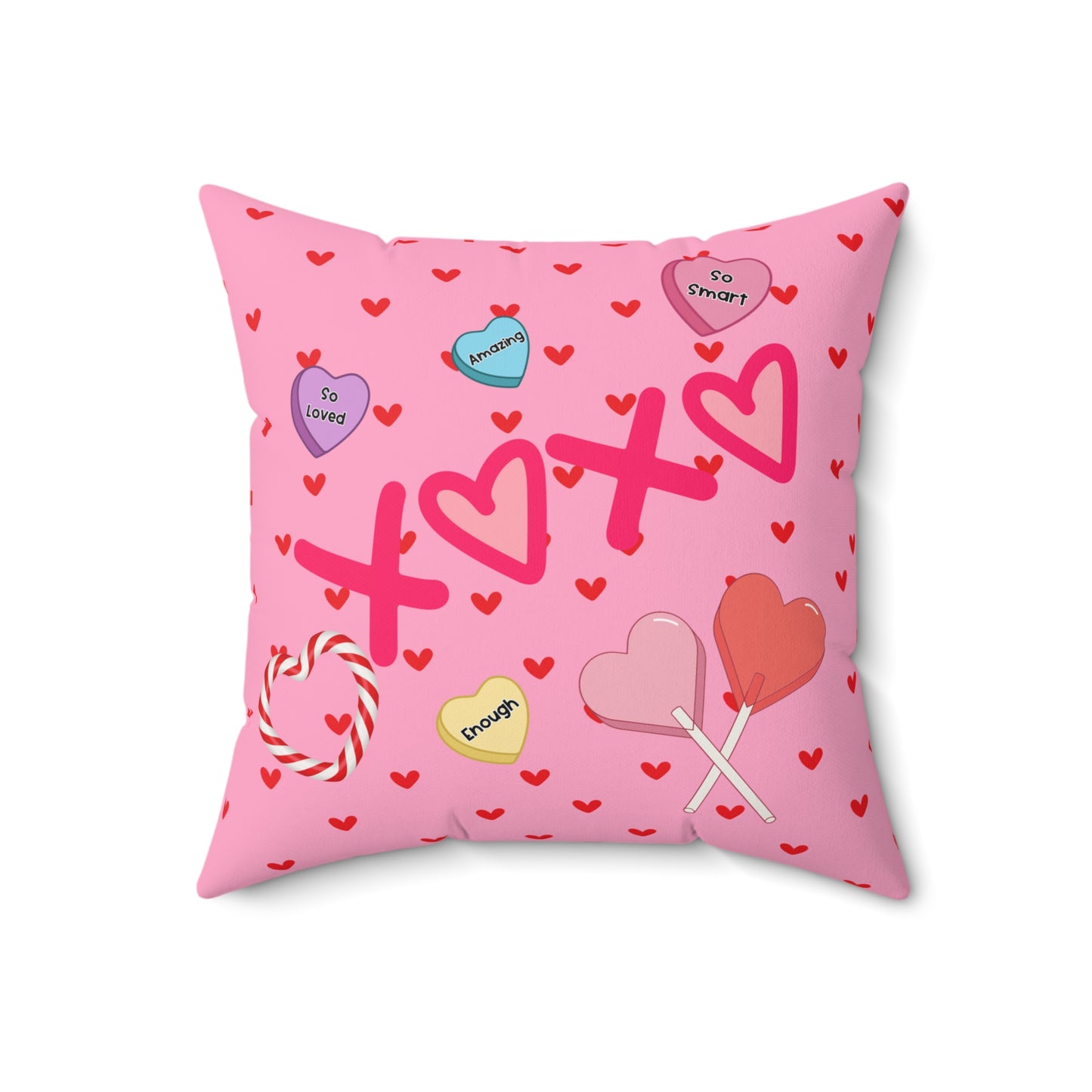 Affirmation Valentine Throw Pillow 18x18