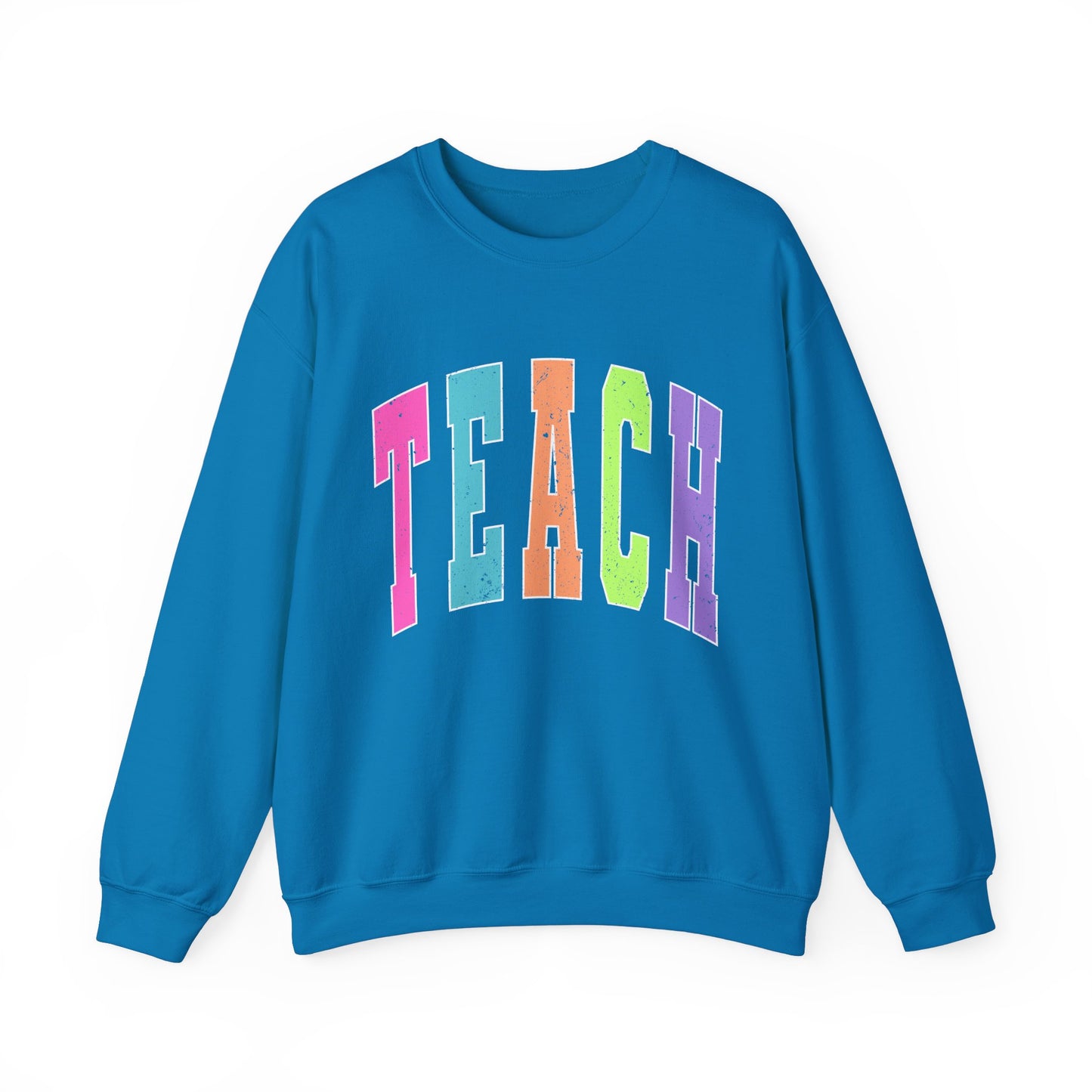 Neon Varsity Teach Sweatshirt