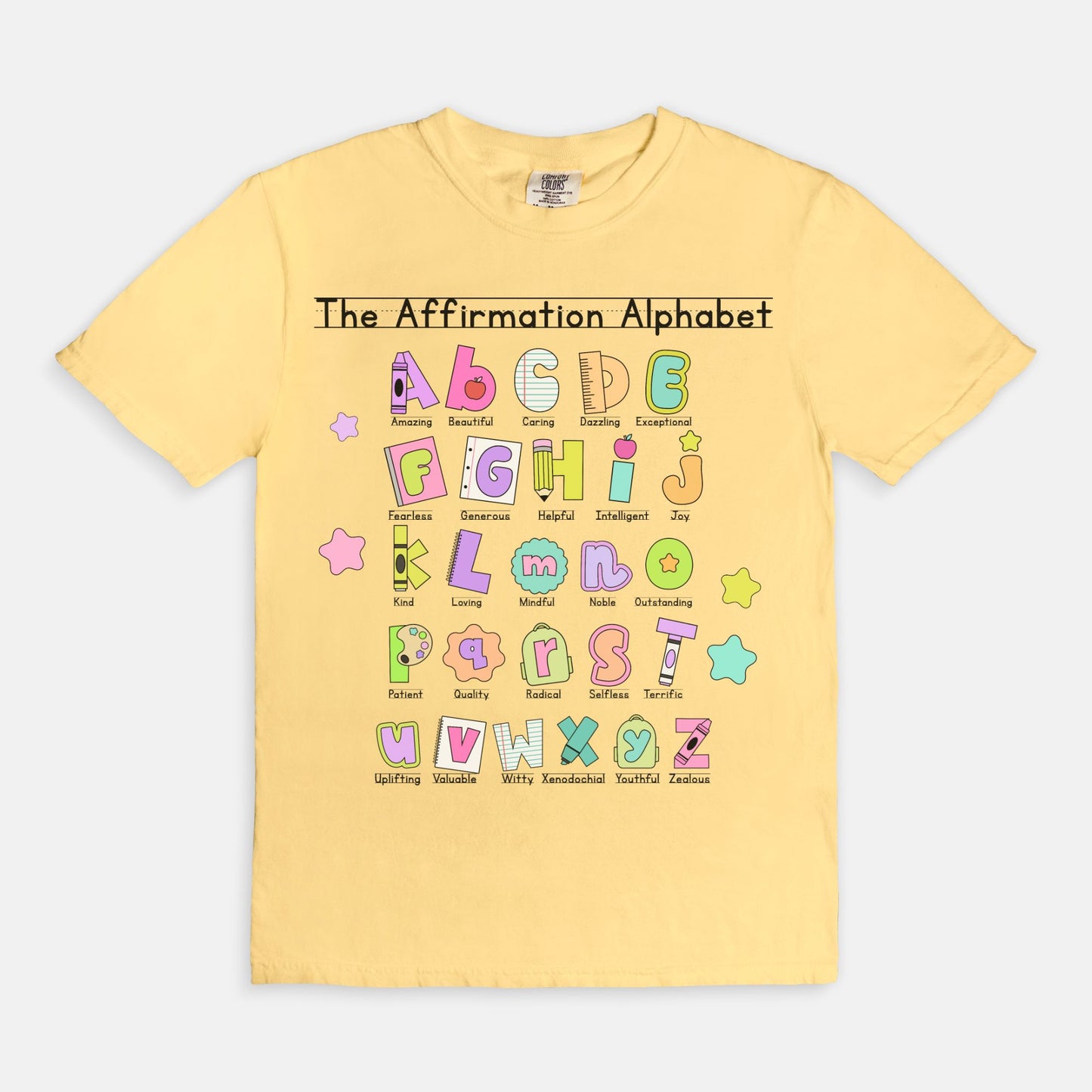 The Affirmation Alphabet Tee
