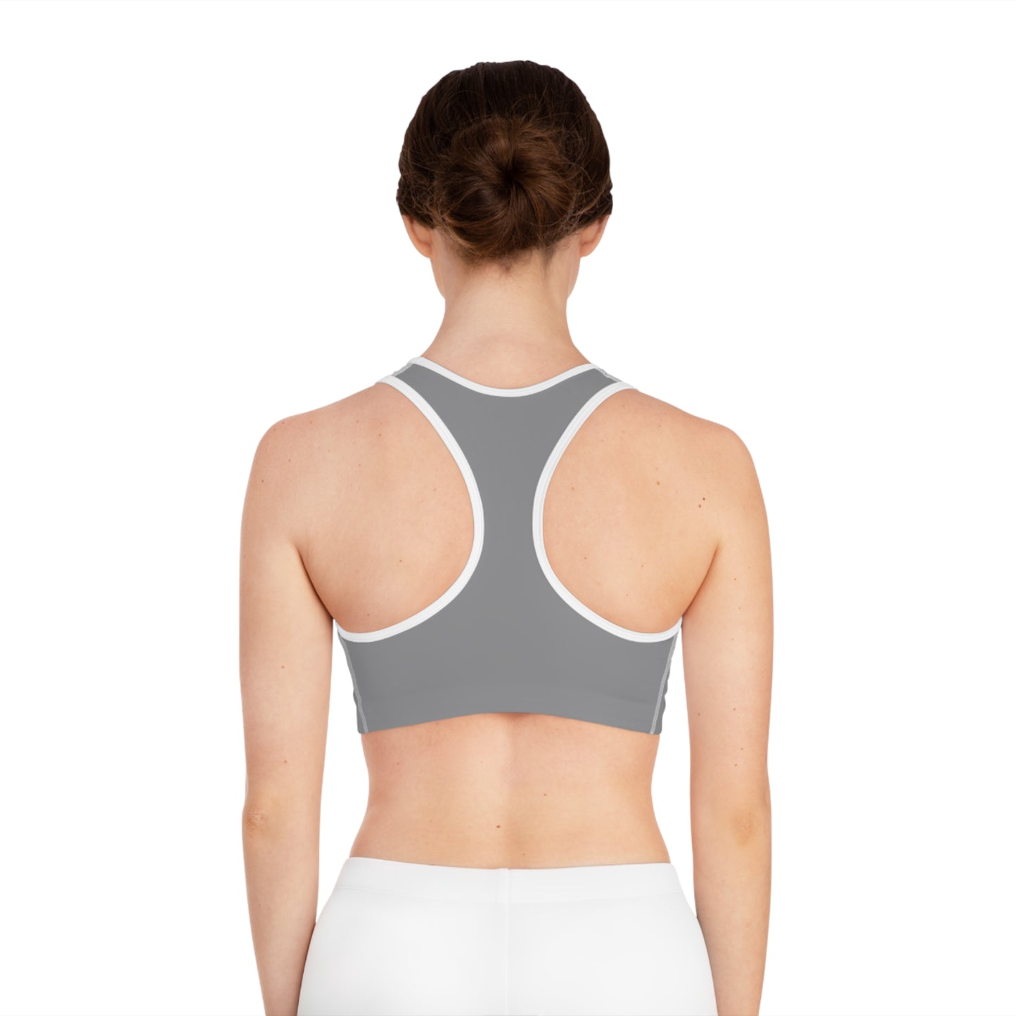 Barbell/Pencil Logo Seamless Sports Bra