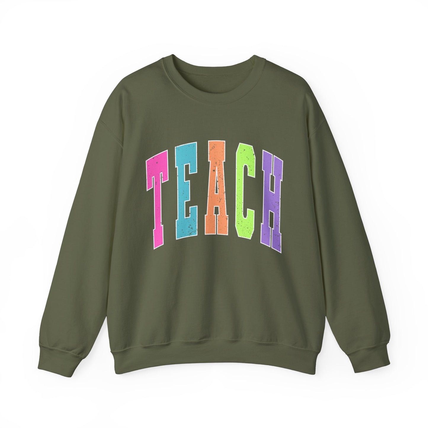 Neon Varsity Teach Sweatshirt