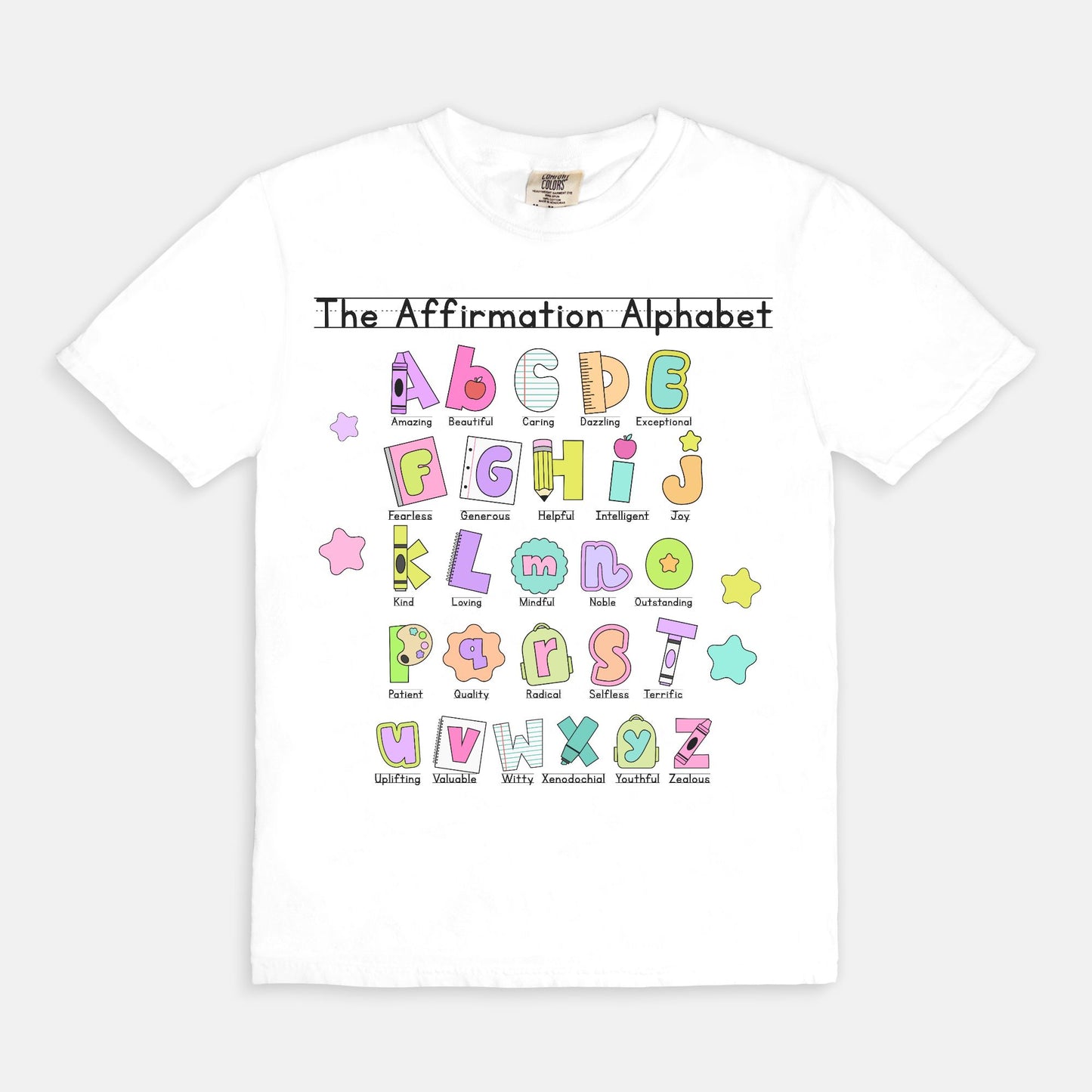 The Affirmation Alphabet Tee