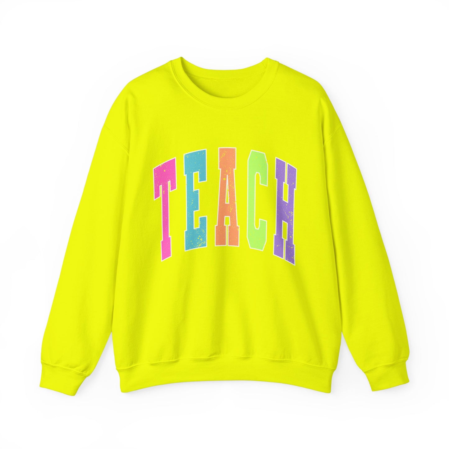 Neon Varsity Teach Sweatshirt
