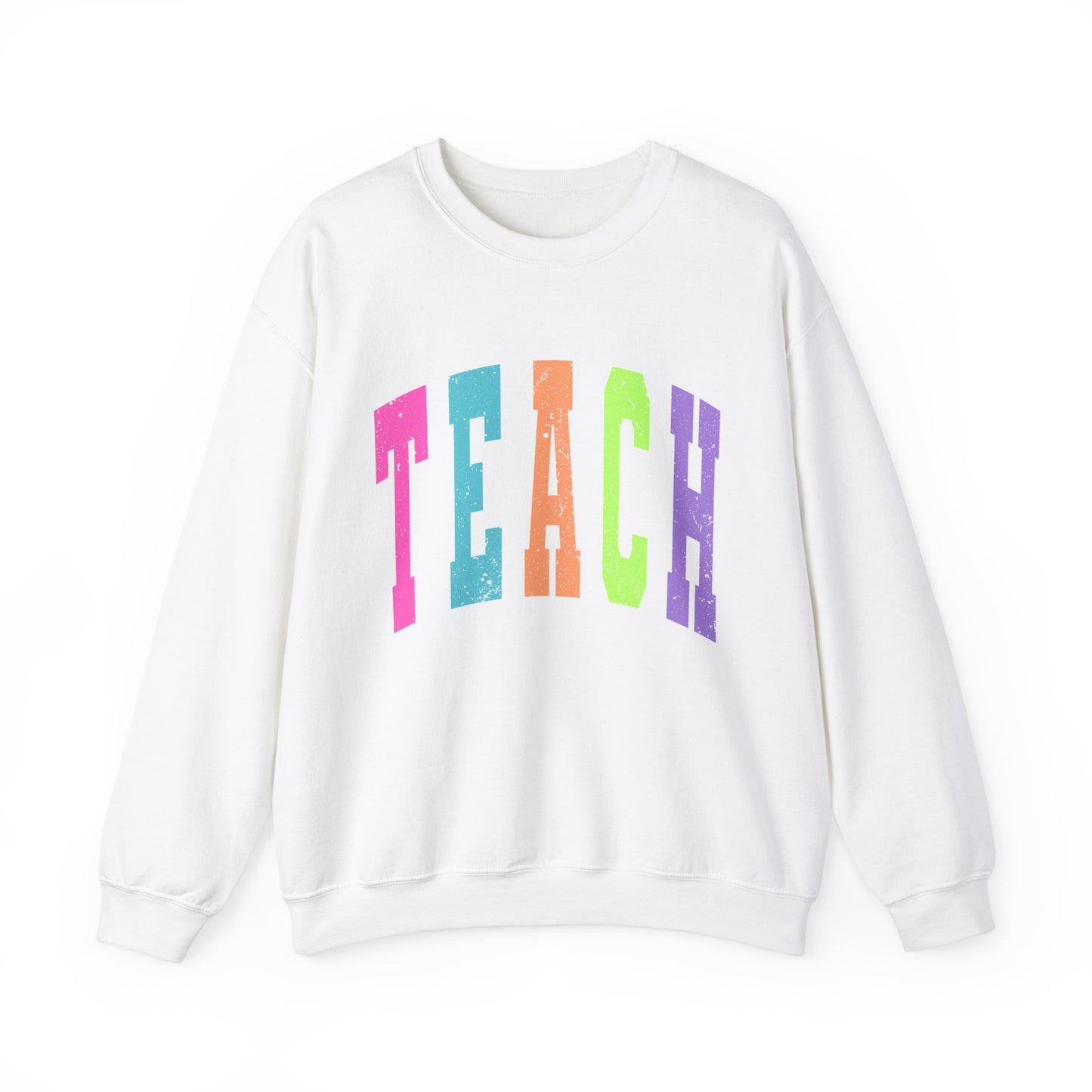 Neon Varsity Teach Sweatshirt