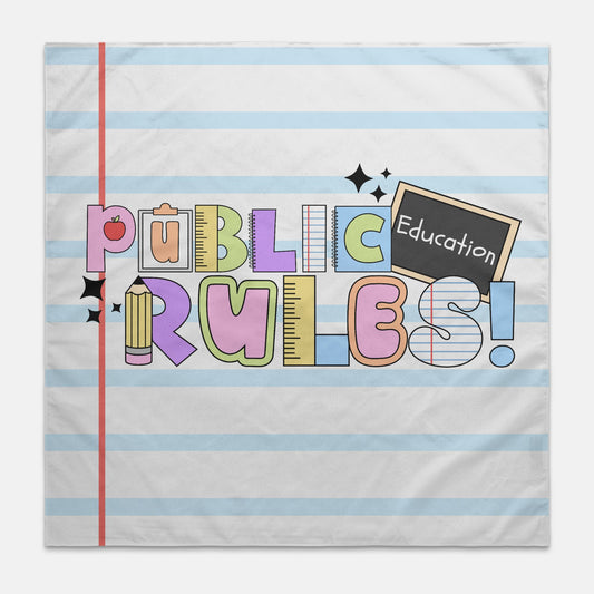 Public Education Rules Wall Banner 22" x 22"