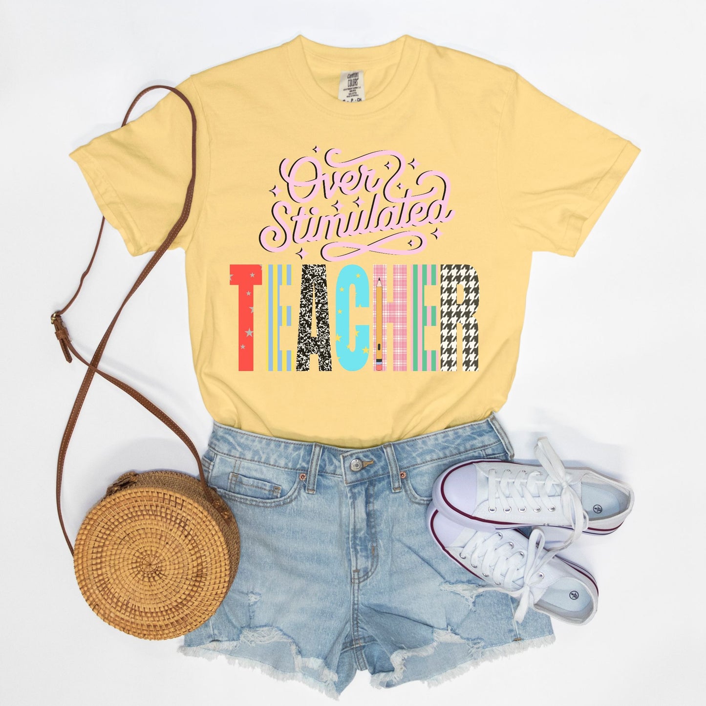 Overstimulated Teacher Tee