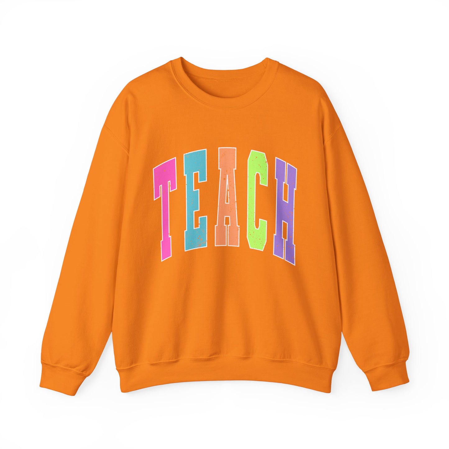 Neon Varsity Teach Sweatshirt