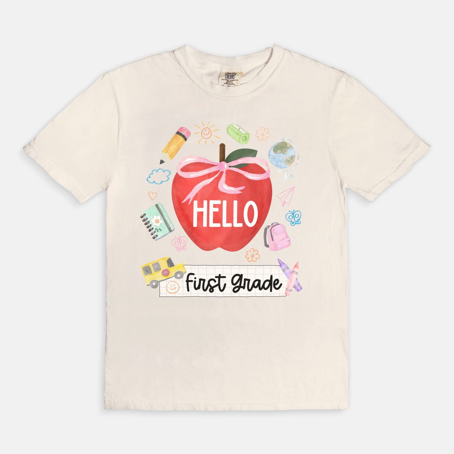 Hello First Grade Apple Tee