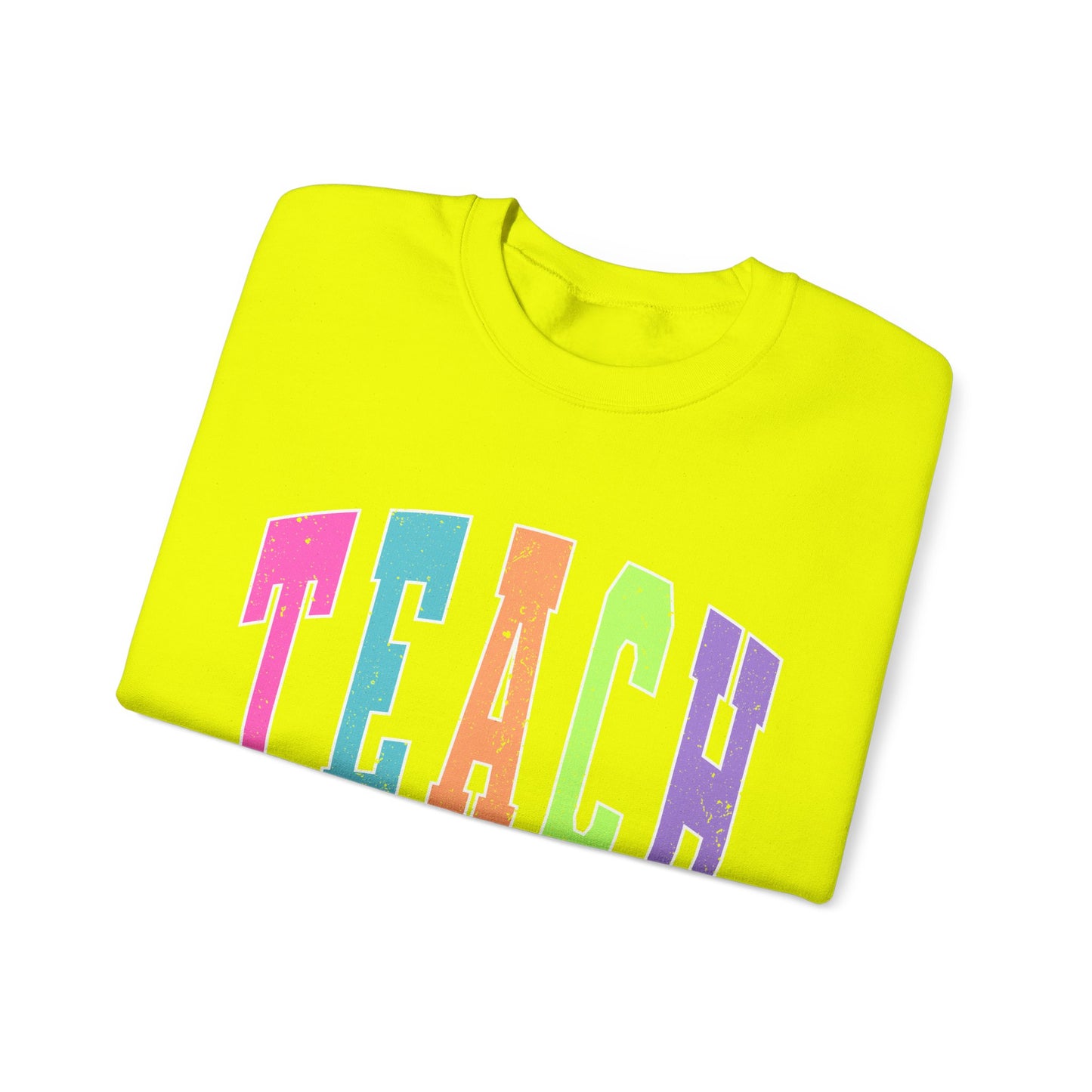 Neon Varsity Teach Sweatshirt