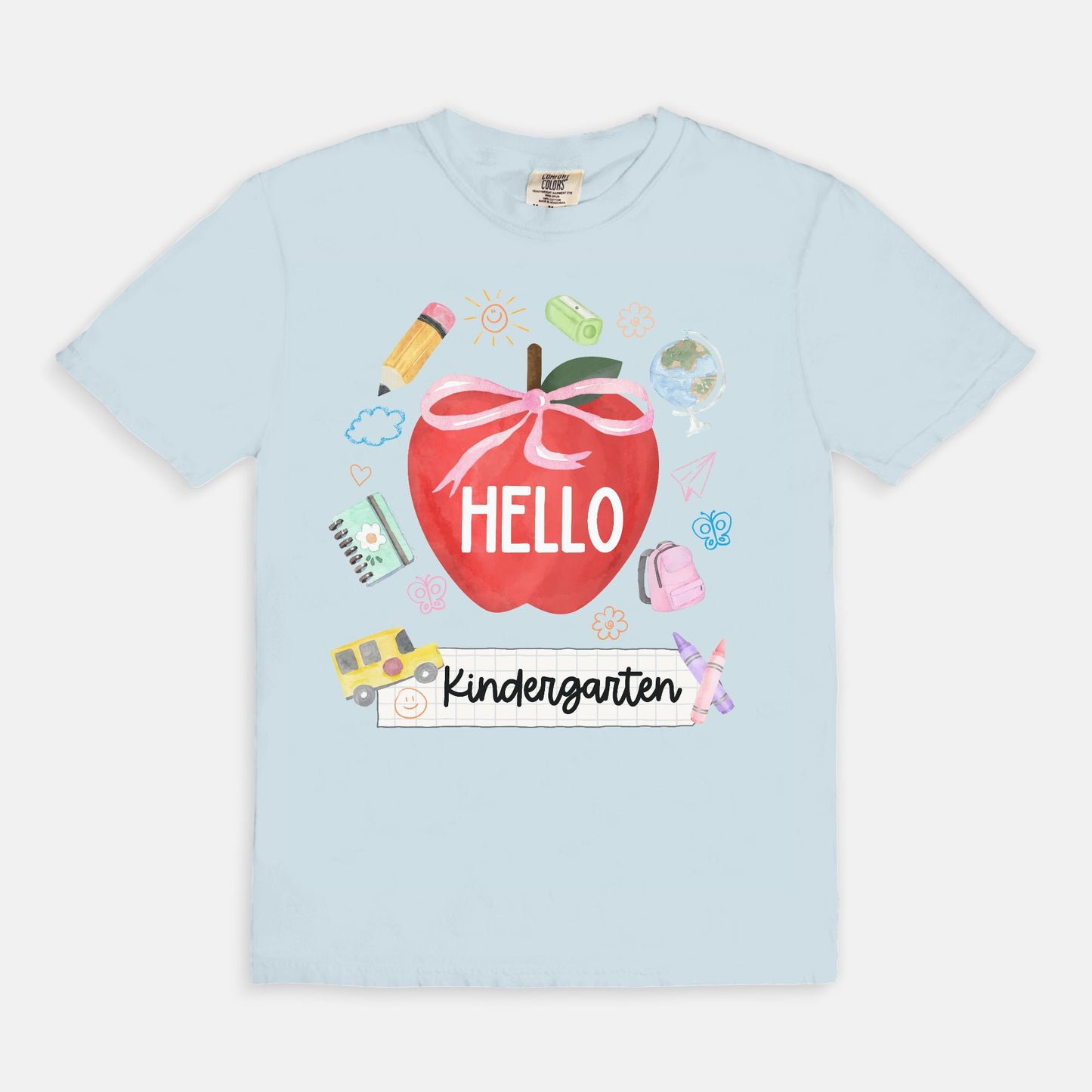 Hello Kindergarten Apple Tee