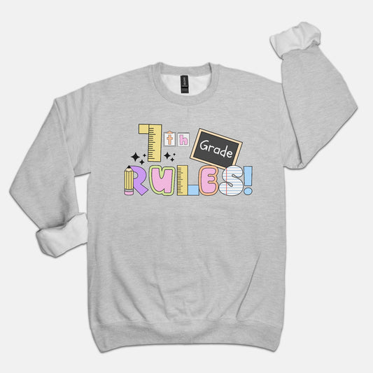 7th Grade Rules Ransom Sweatshirt