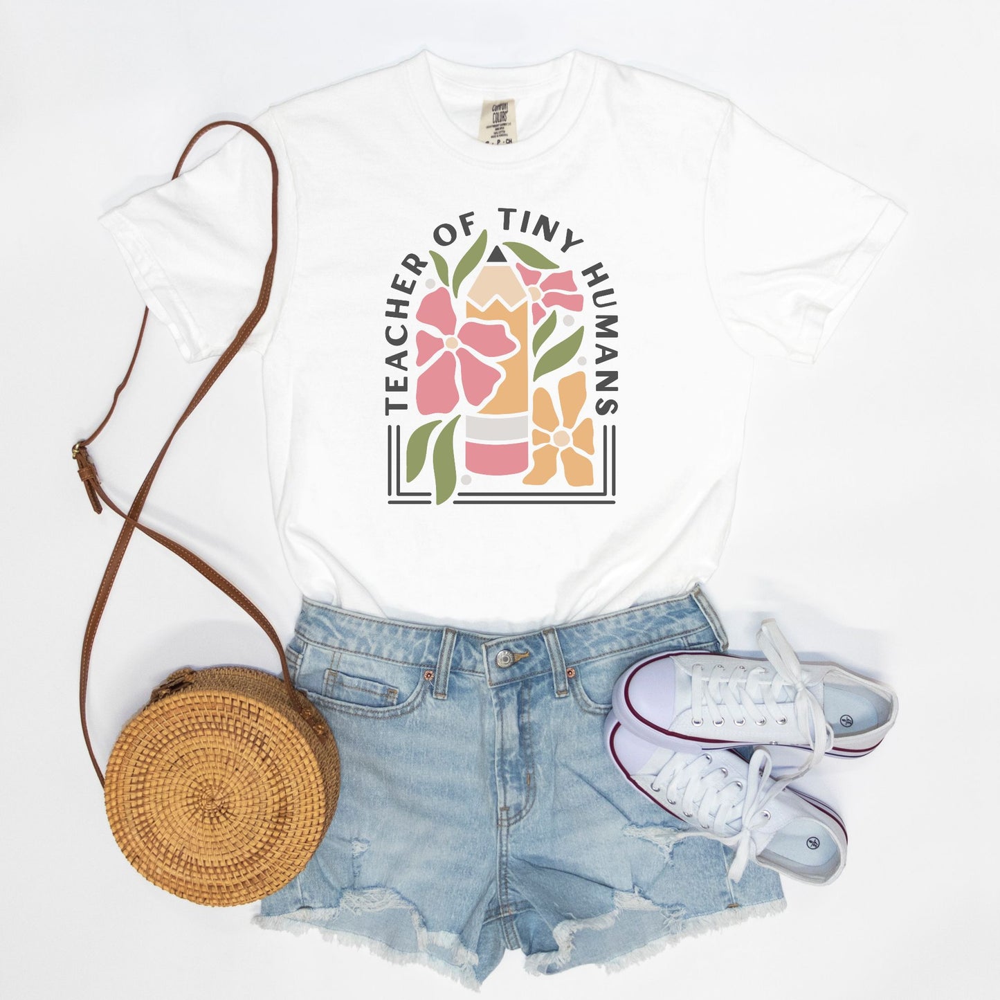 Teacher of Tiny Humans Floral Tee