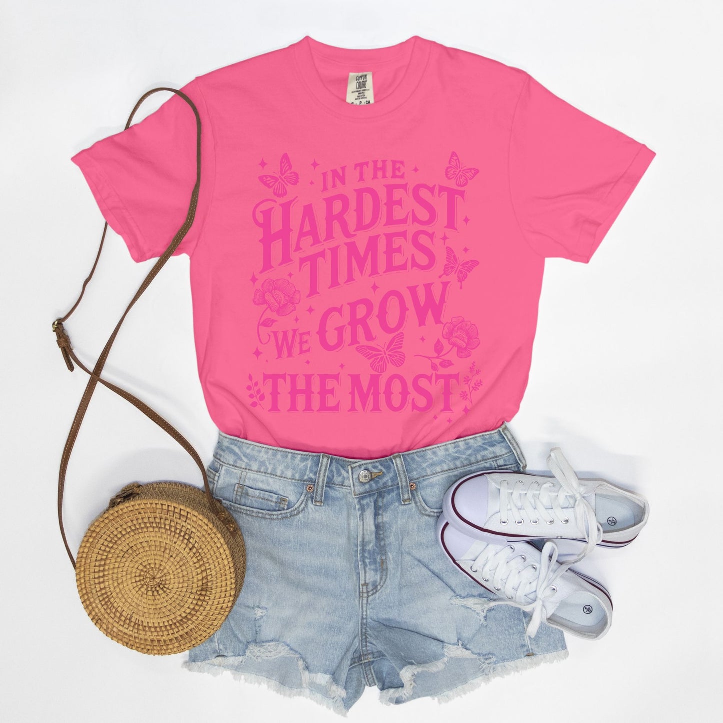 In The Hardest Times, We Grow The Most - Pink Options