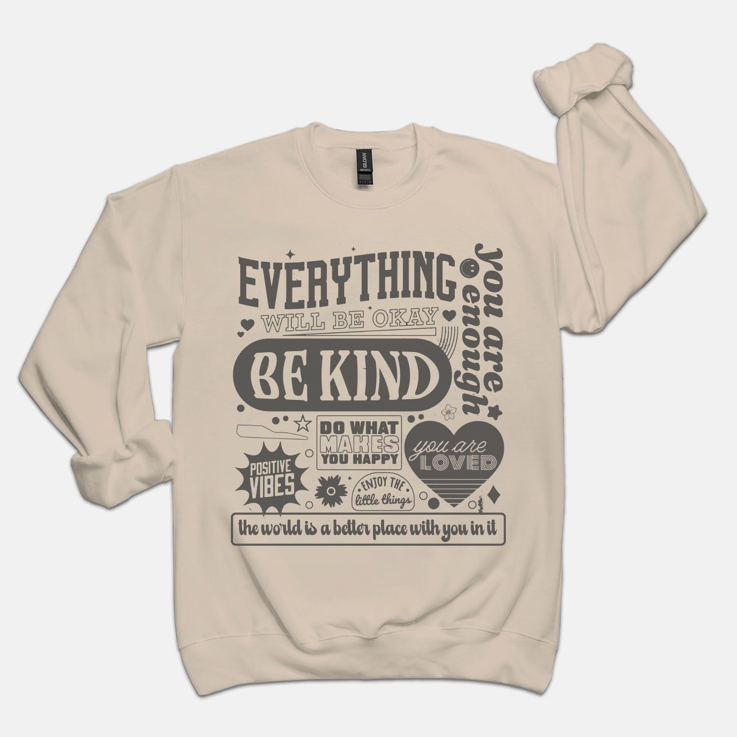 Everything Will Be Ok Retro Collage Sweatshirt