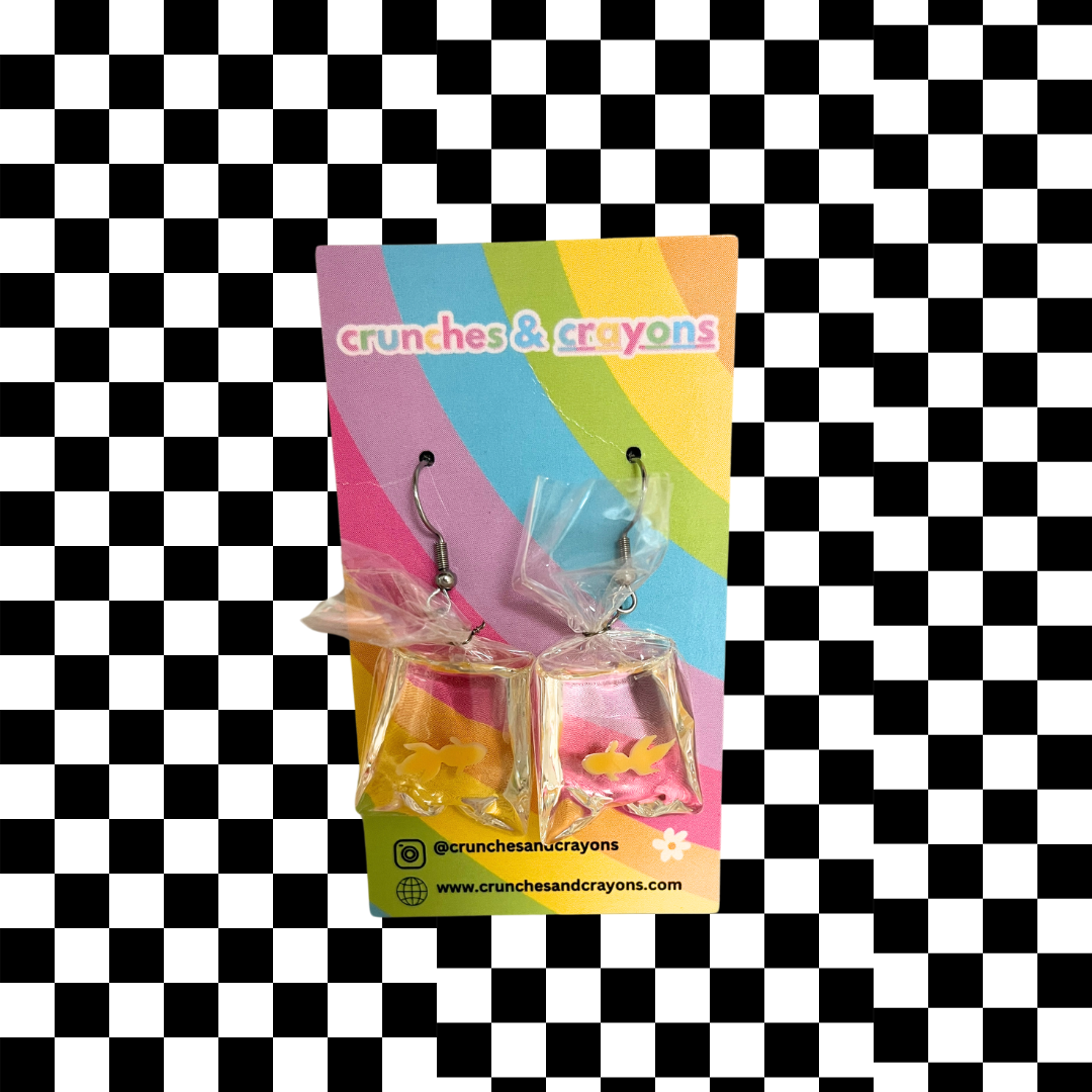 Yellow Goldfish Earrings