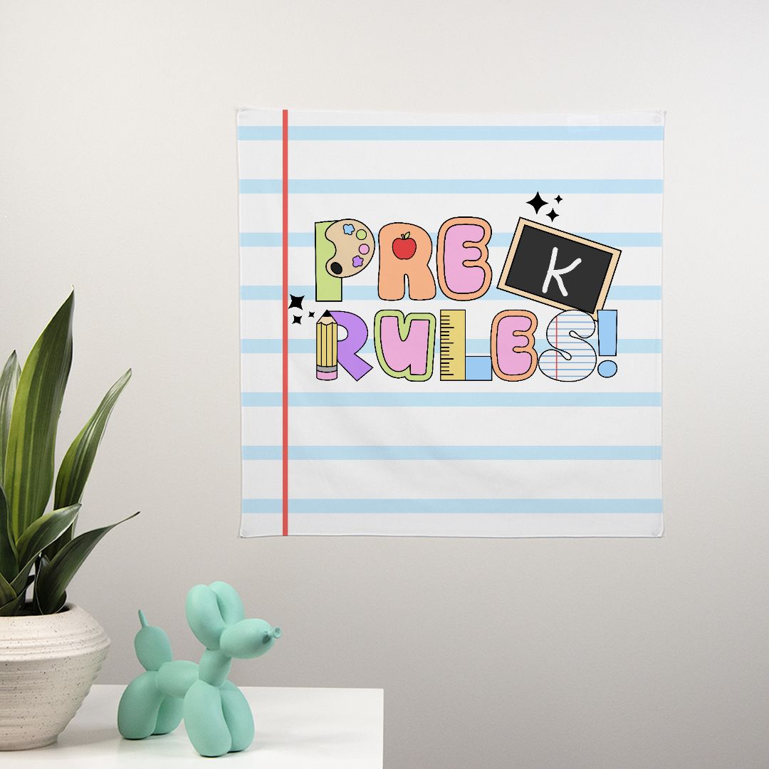 Pre K Rules Wall Banner 22" x 22"
