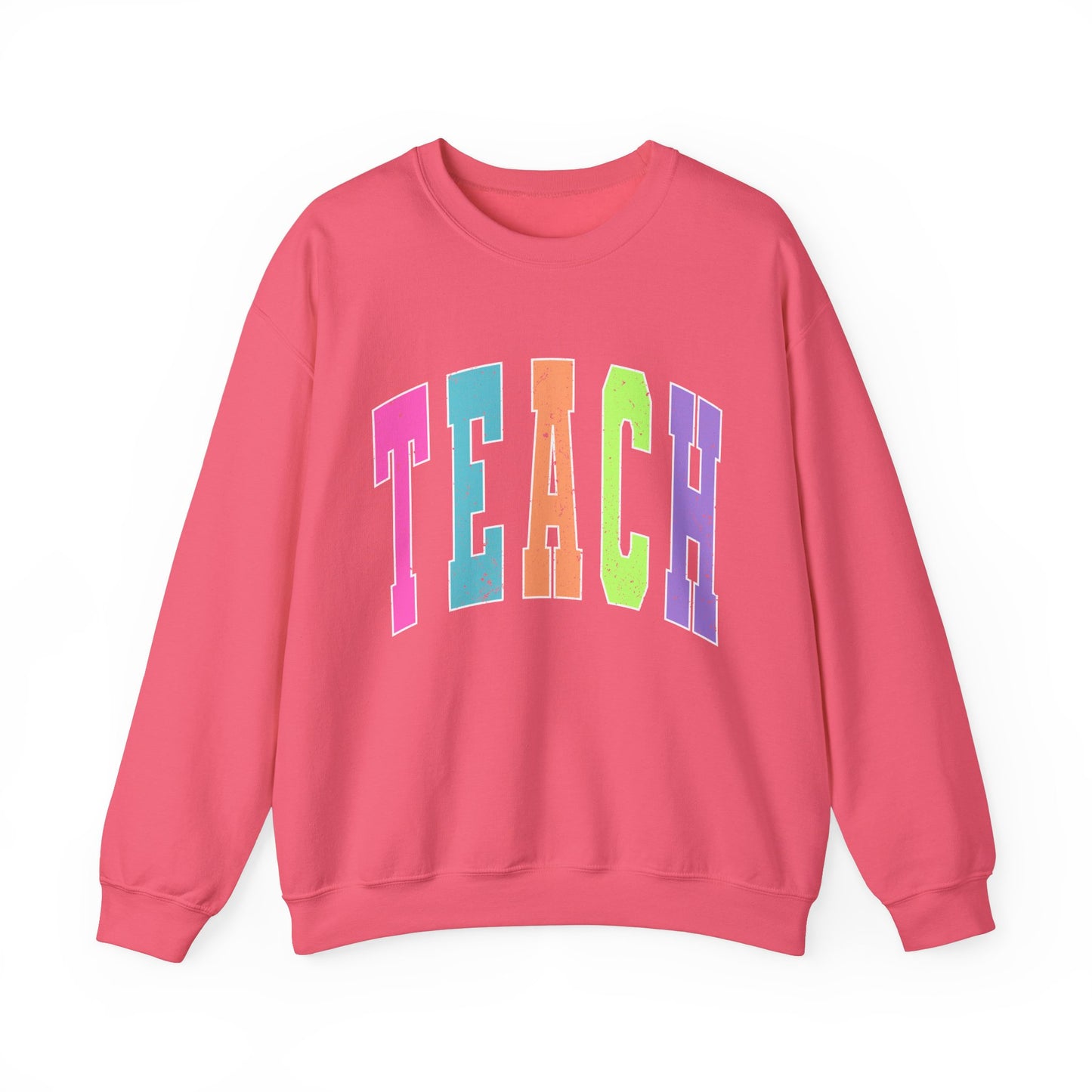 Neon Varsity Teach Sweatshirt