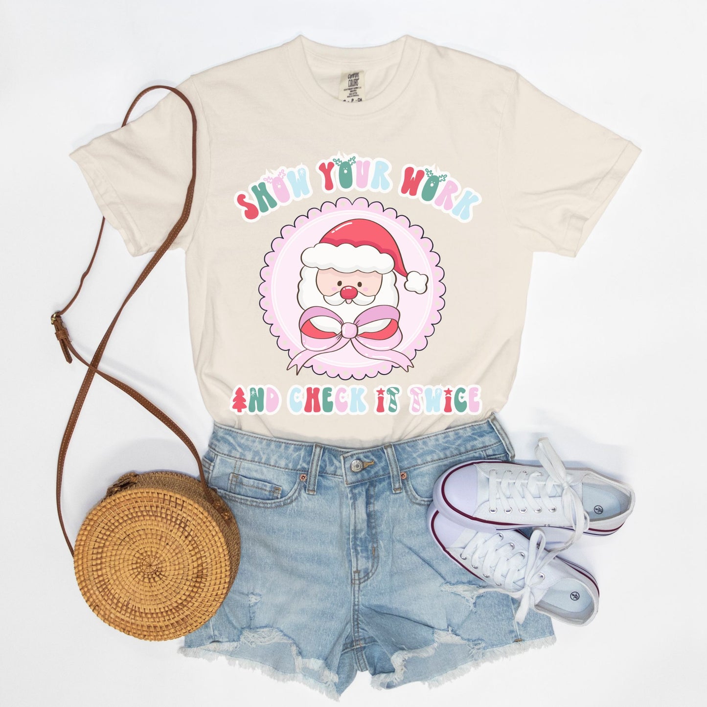 Show Your Work Santa Tee