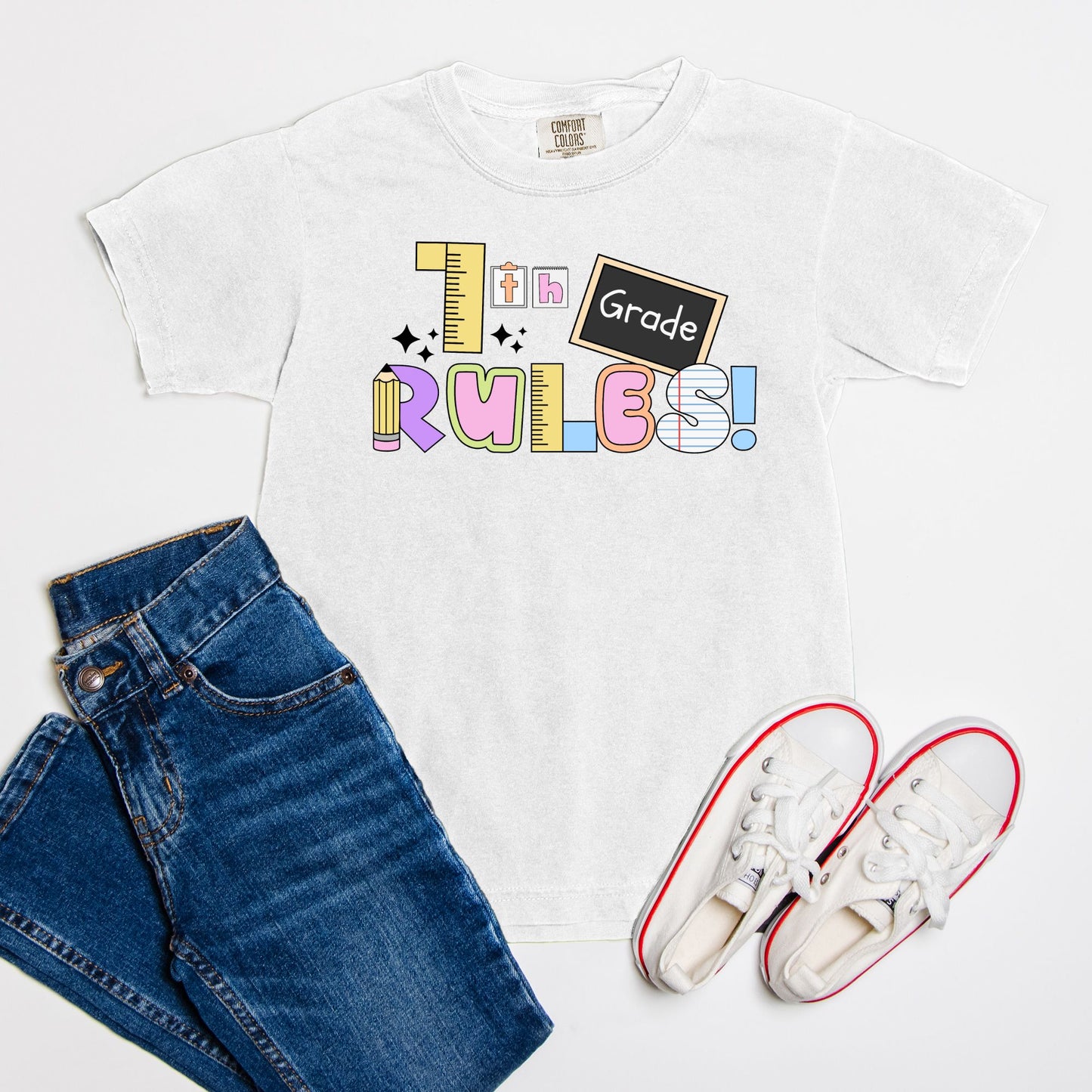 YOUTH 7th Grade Rules Ransom Tee