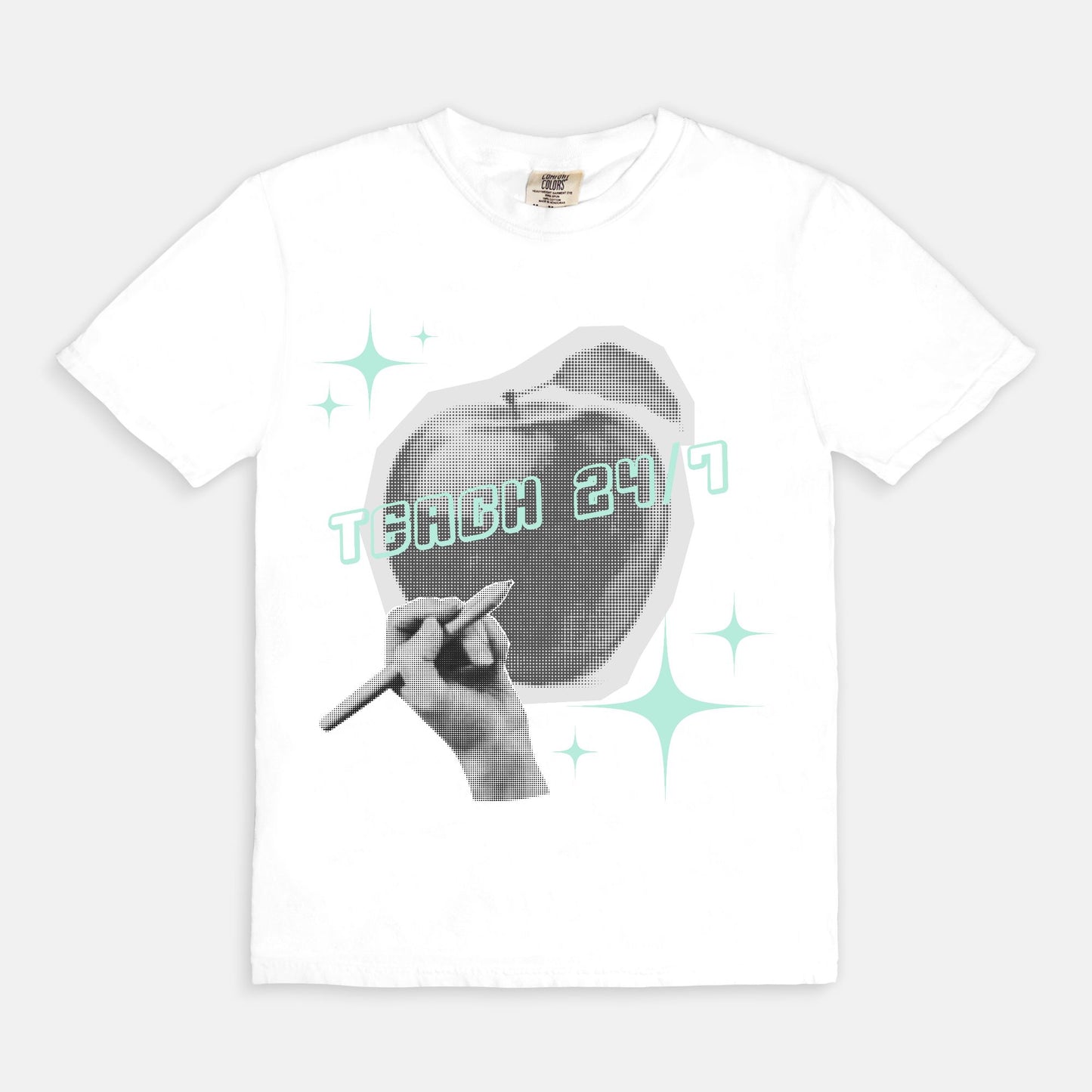 Grunge Nostalgic Apple Teach Tee