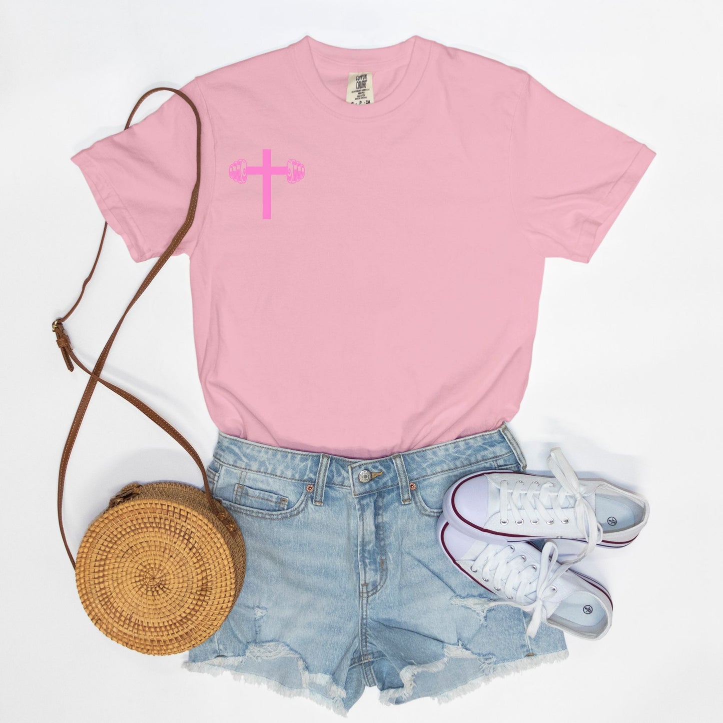 Gym & Jesus Tee - PINK