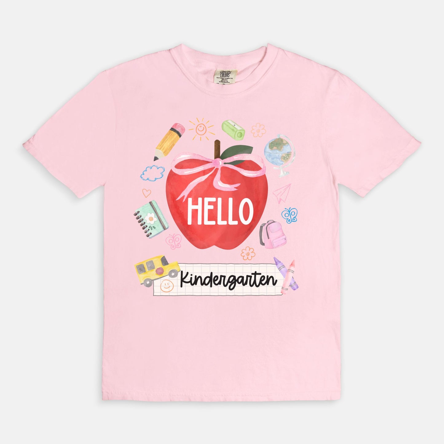 Hello Kindergarten Apple Tee