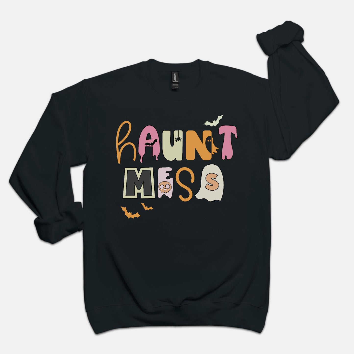 Haunt Mess Crewneck Sweatshirt - Black