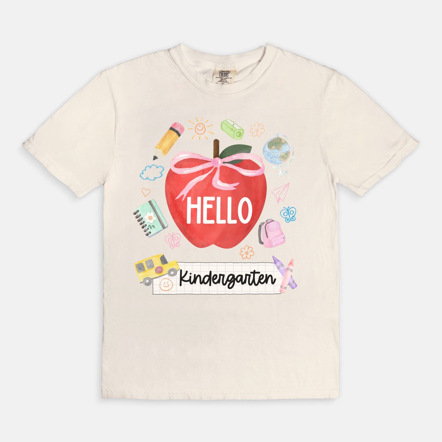 Hello Kindergarten Apple Tee