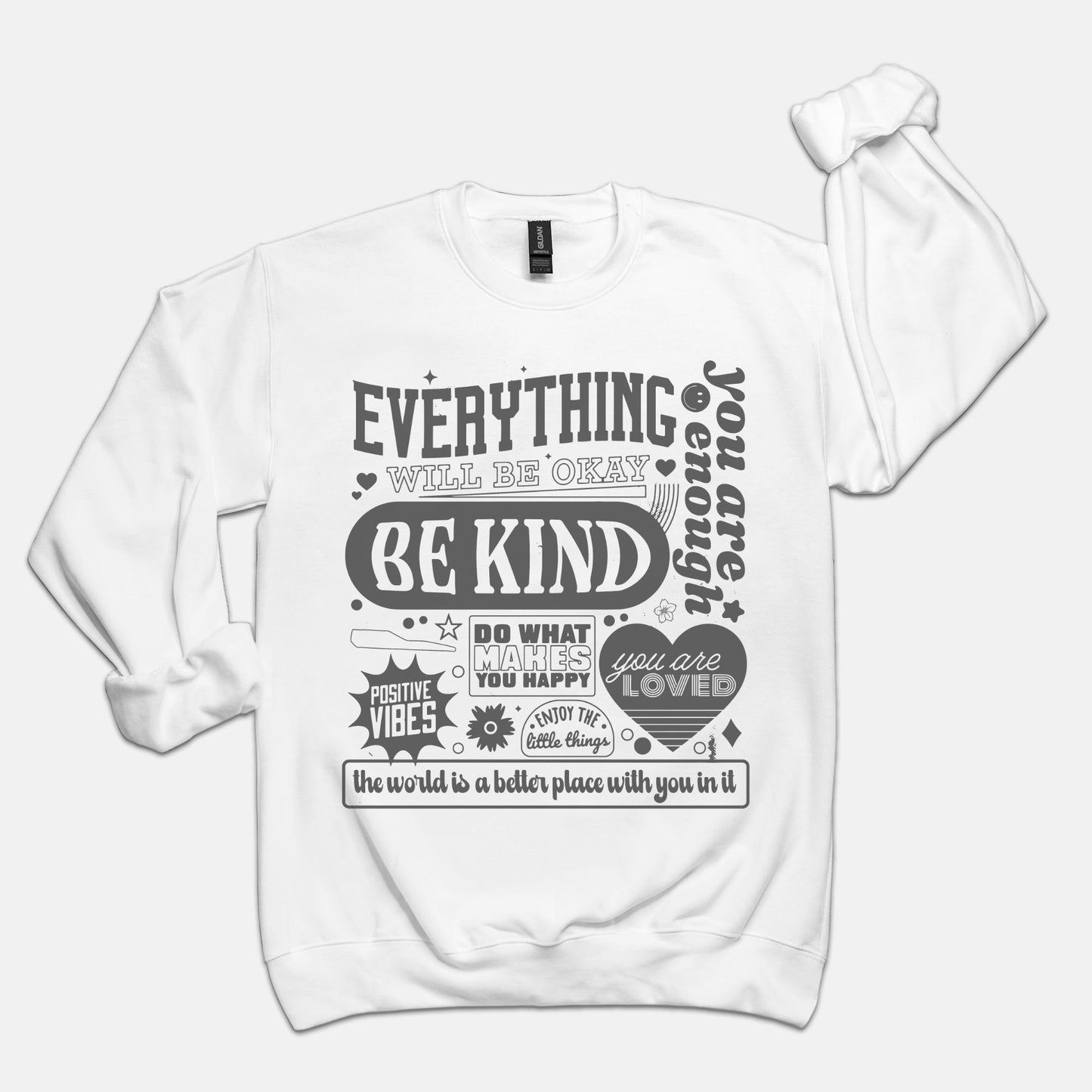 Everything Will Be Ok Retro Collage Sweatshirt