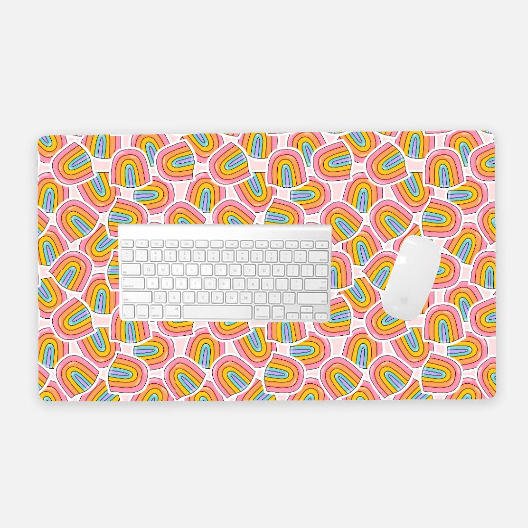 Rainbow Pattern Desk Mat - Large (24" x 14")