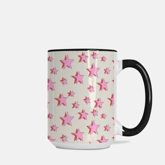 Starry Day Mug 15oz. (Black + White)