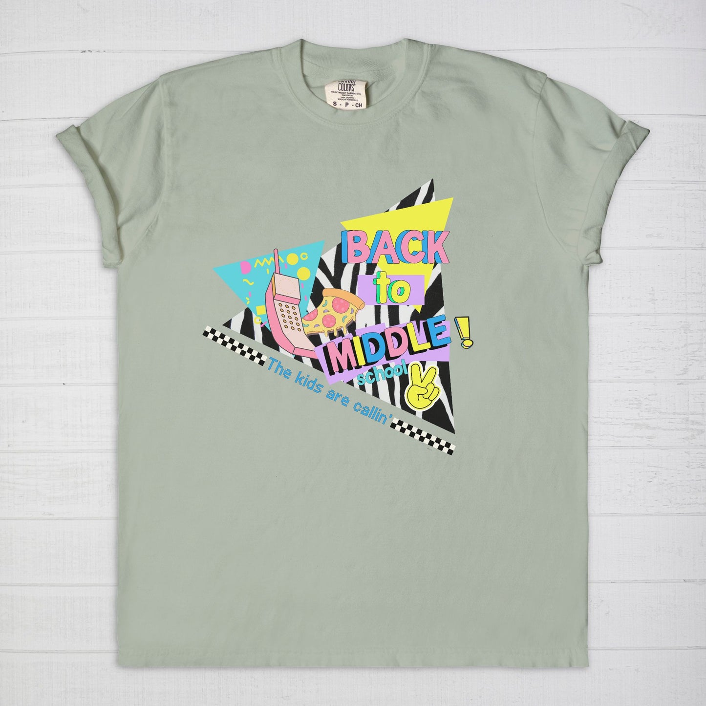 Retro Geometric Middle School Tee