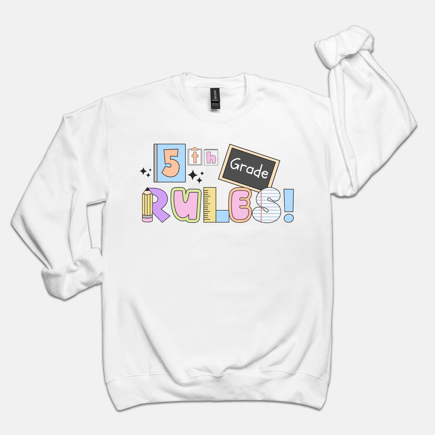 5th Grade Rules Ransom Sweatshirt