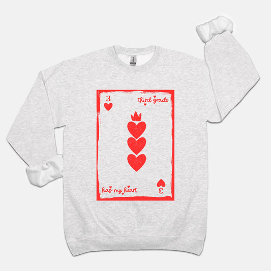 Third Grade Playing Card Sweatshirt
