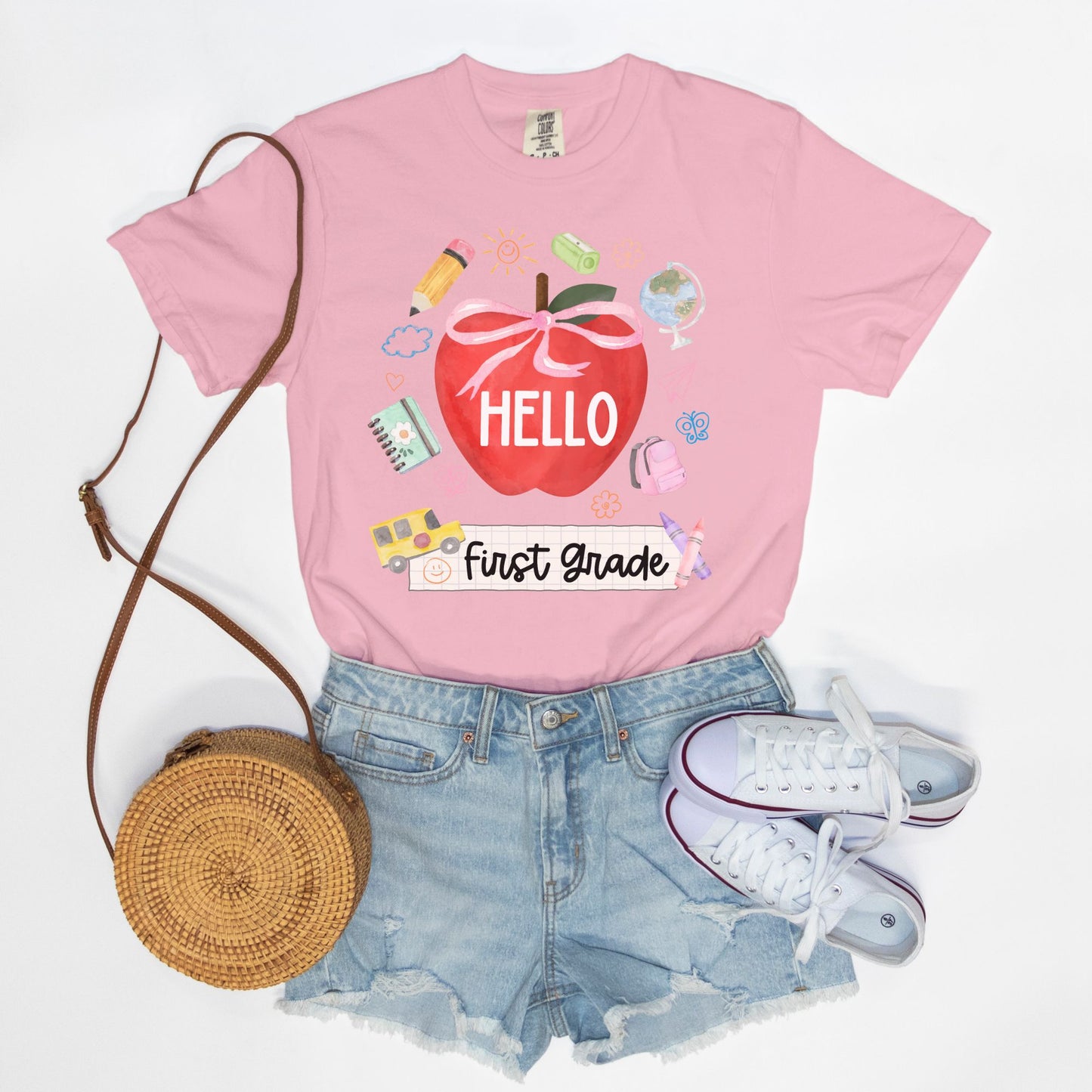 Hello First Grade Apple Tee