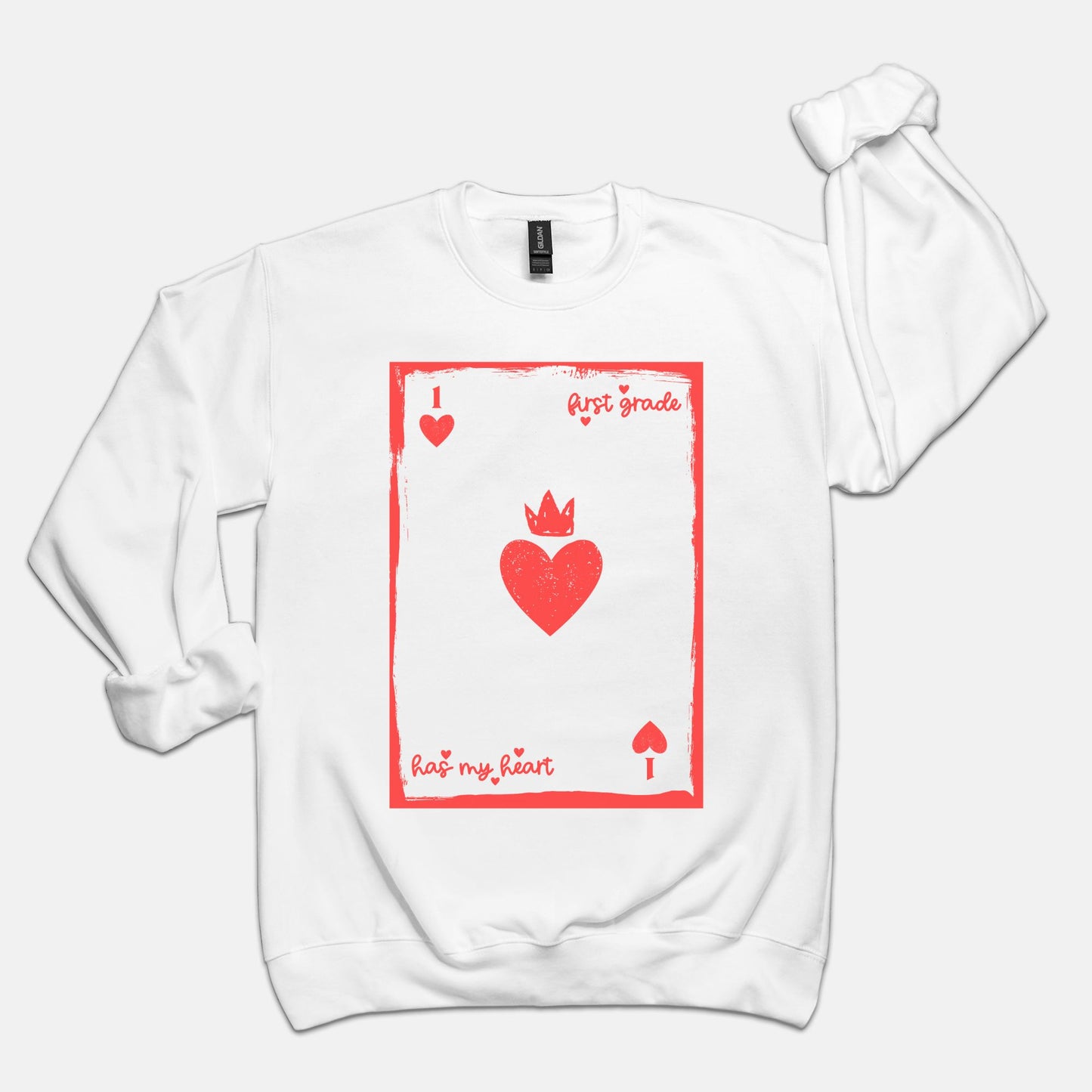 First Grade Playing Card Sweatshirt
