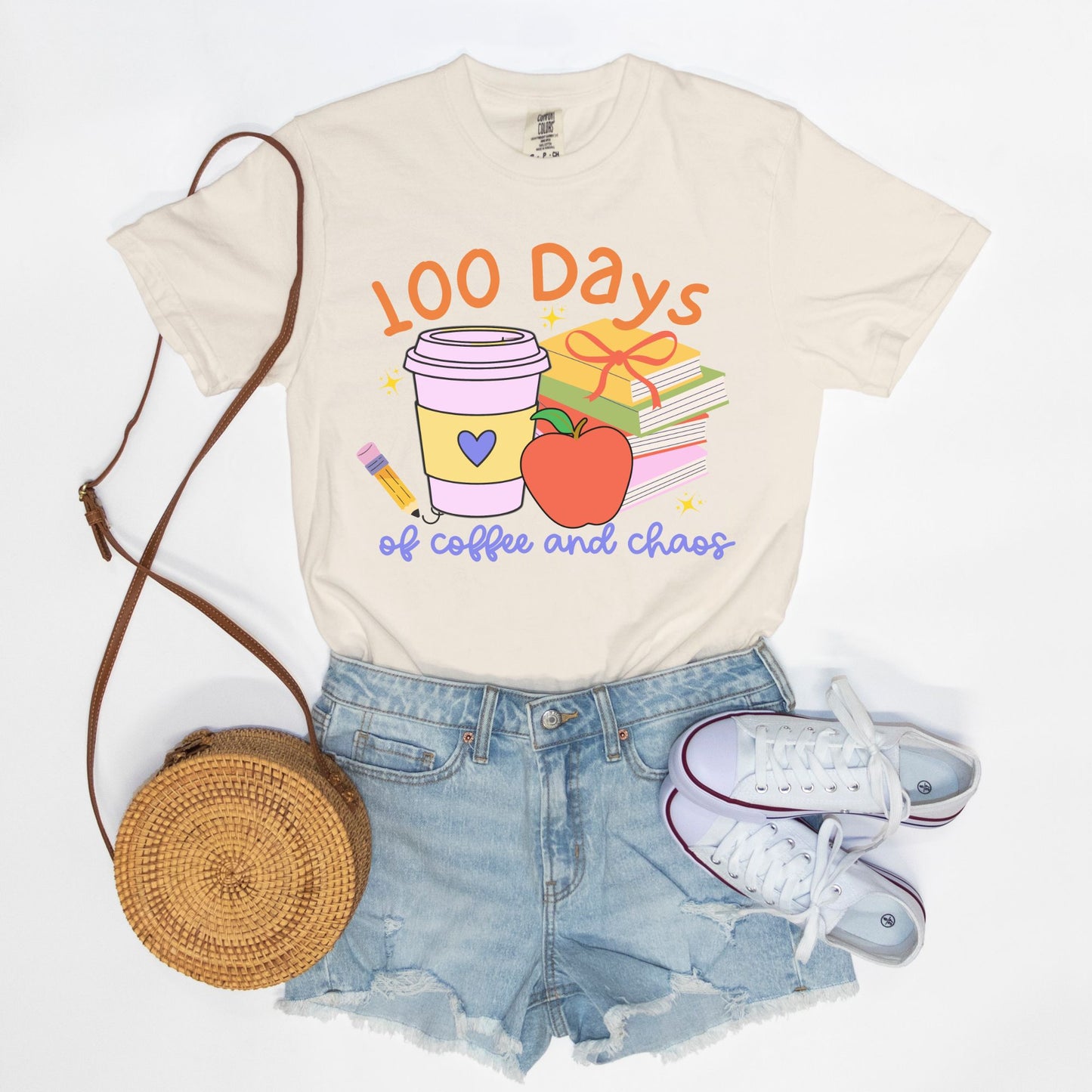 100 Days of Coffee and Chaos Tee