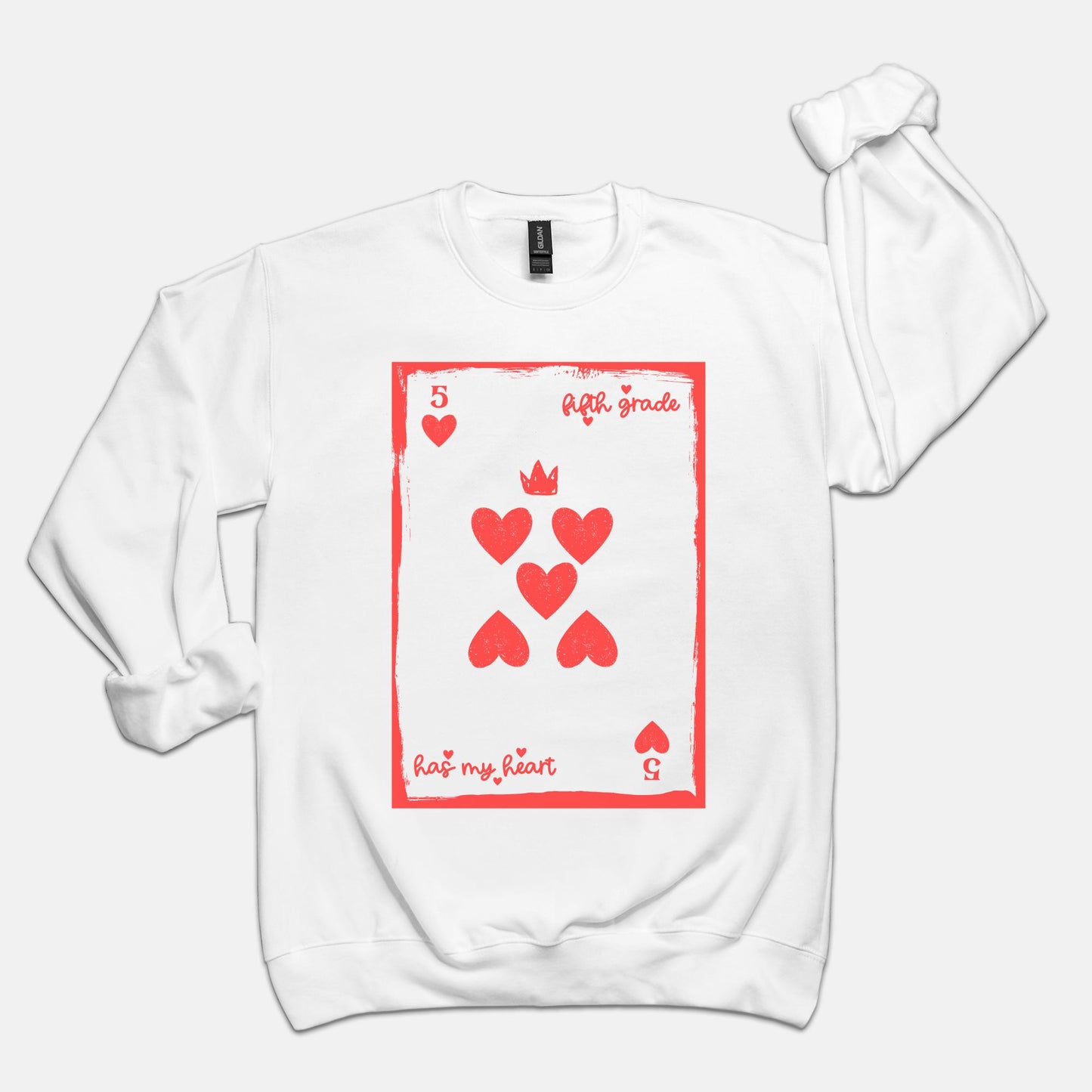 Fifth Grade Playing Card Sweatshirt