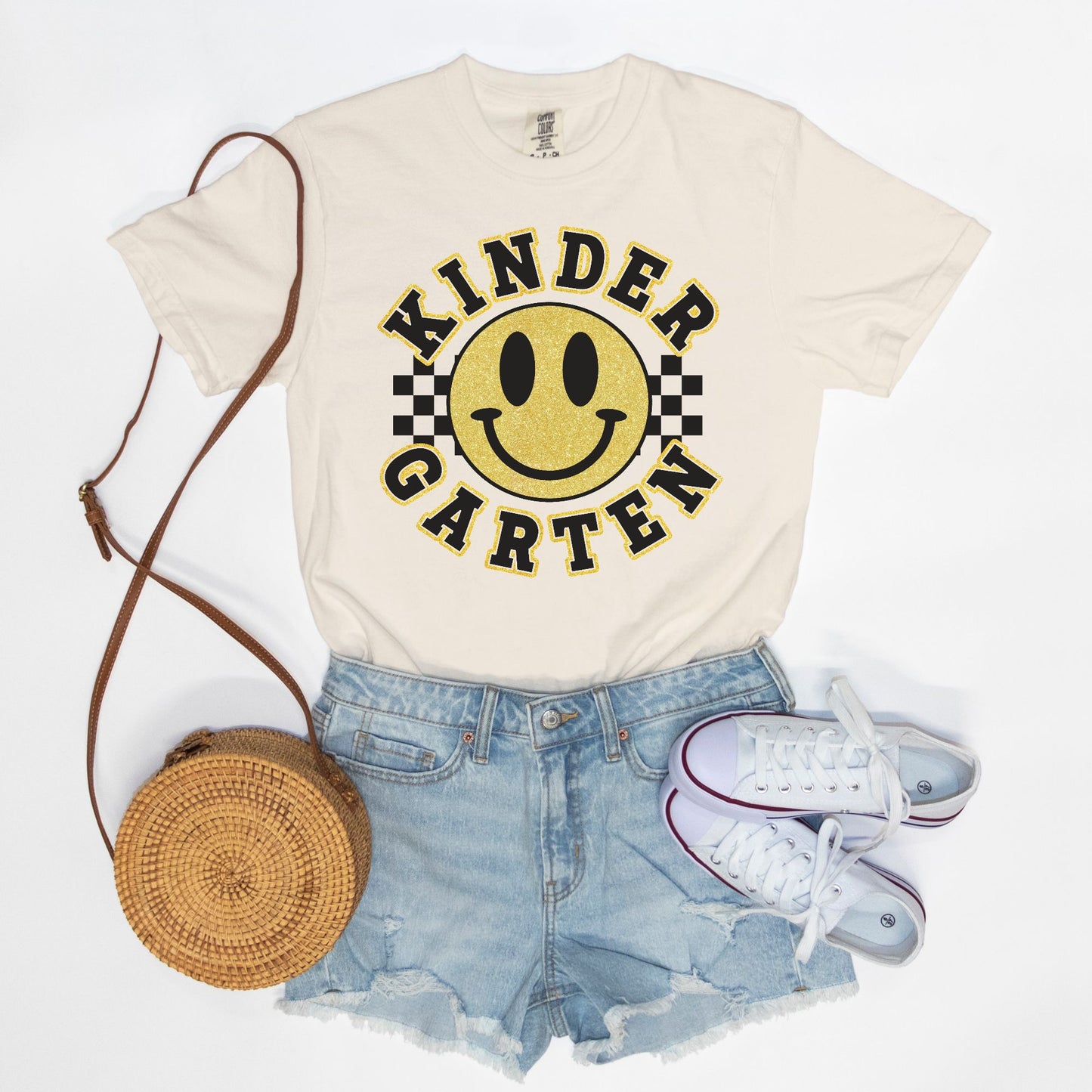 Hello Kindergarten Retro Smiley Tee