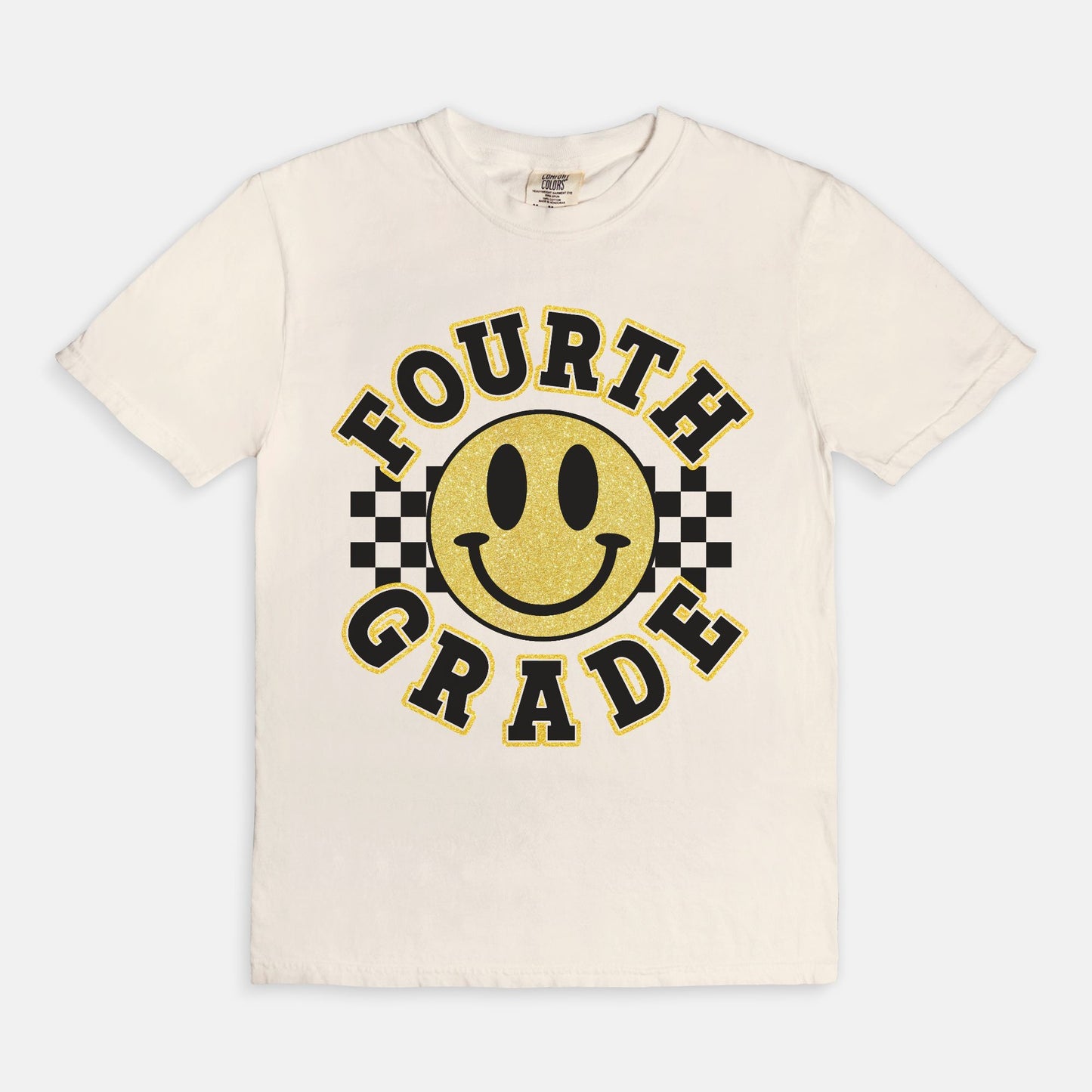 Hello Fourth Grade Retro Smiley Tee