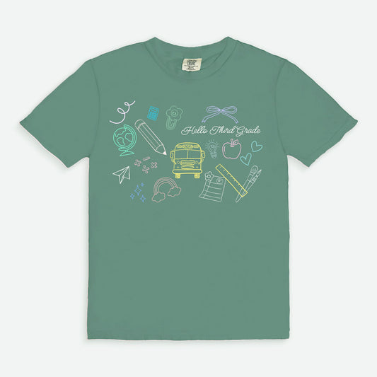 Third Grade Chalkboard Tee