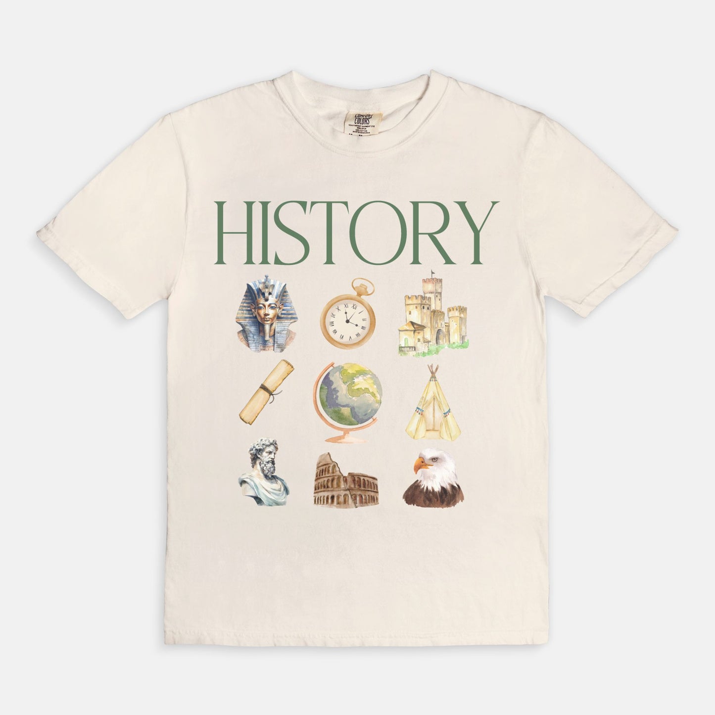 History Watercolor Collage Tee