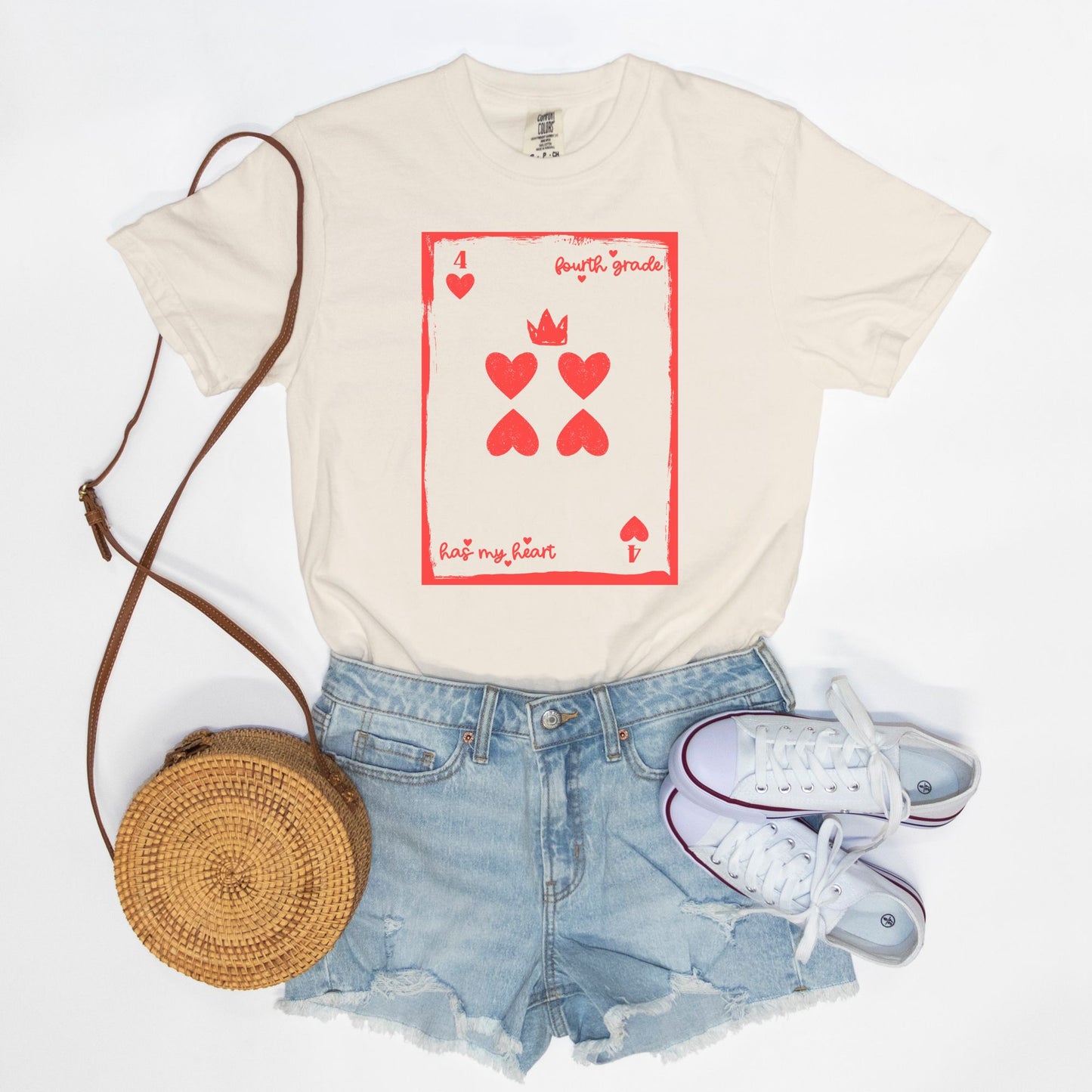 Fourth Grade Playing Card Tee