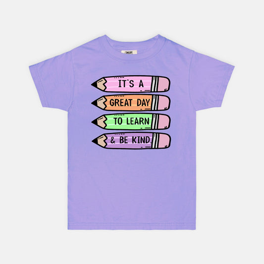 It's A Great Day To Learn And Be Kind YOUTH Tee