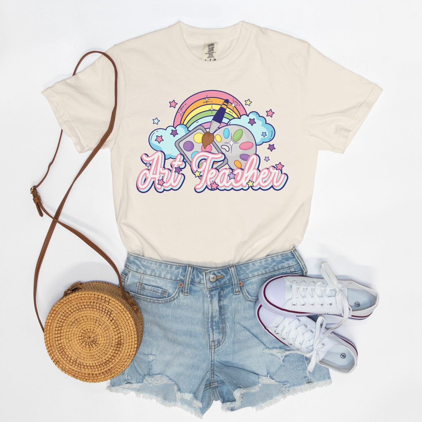 Art Teacher Rainbow Tee