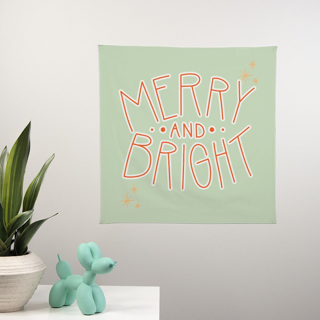 Merry & Bright Mini Tapestry (22" x 22")