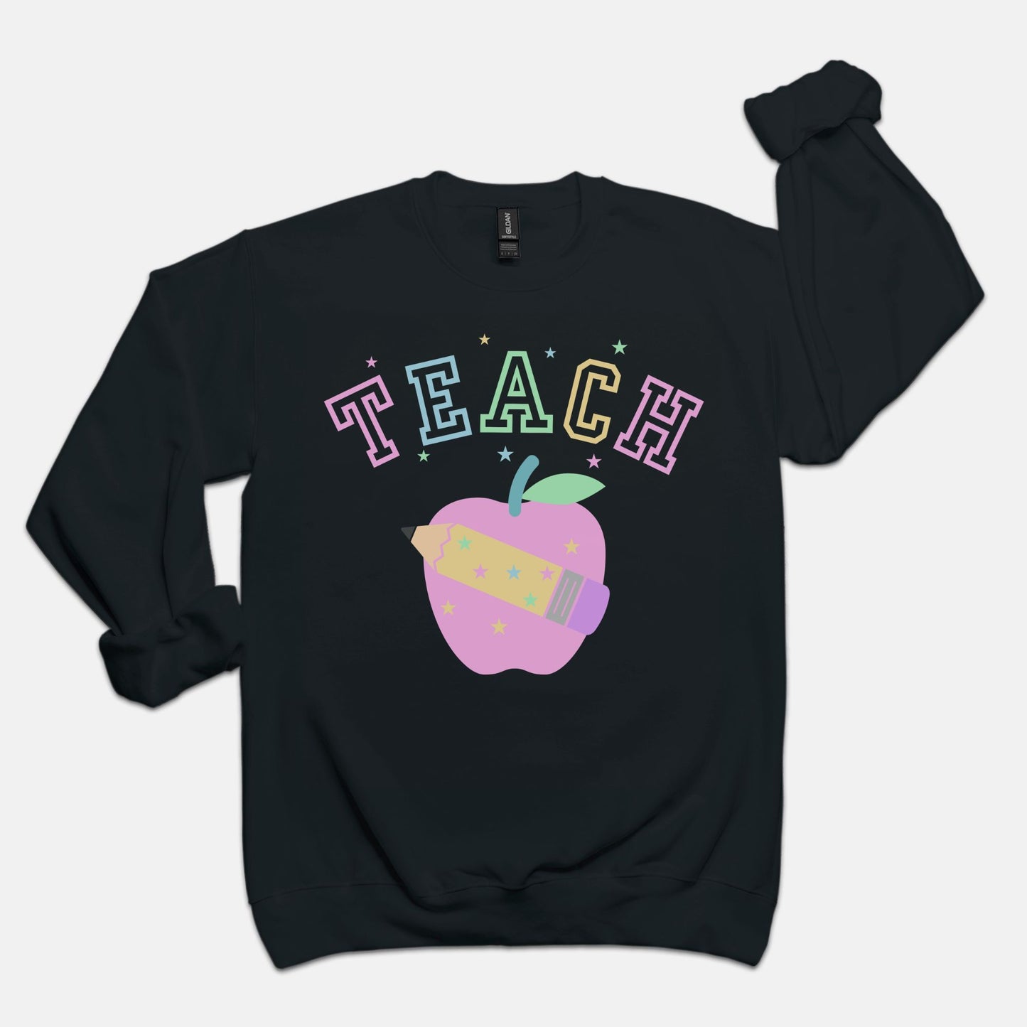 Varsity TEACH Pastel Apple Sweatshirt