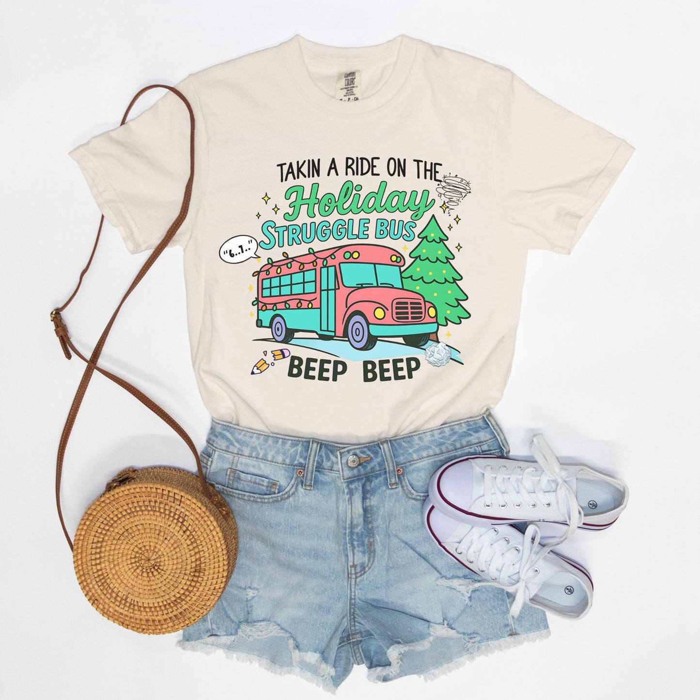 Taking a Ride on the Holiday Struggle Bus Tee